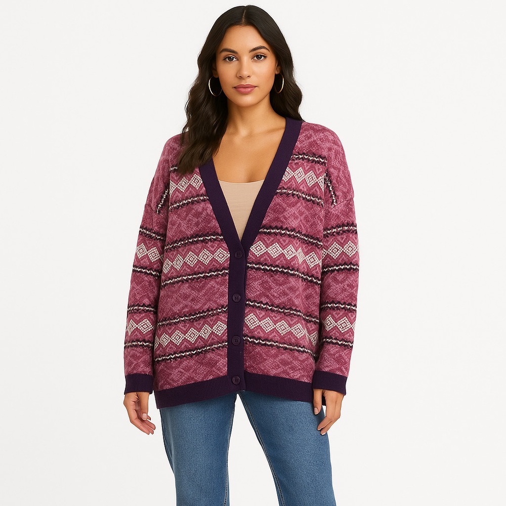 Cozy Cardigan in Rich Purple NWT